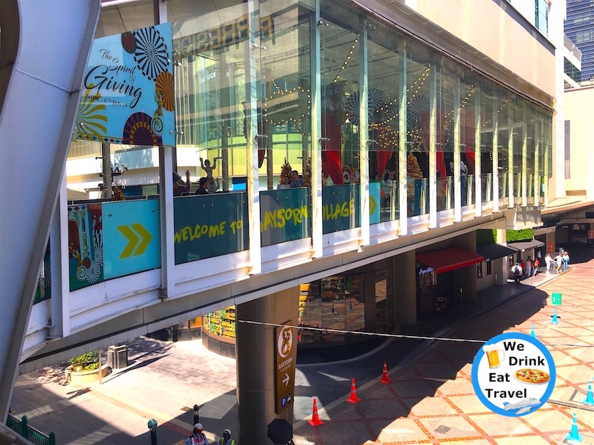 View of the walkway leading to Gaysorn Village a shopping center in Bangkok, Thailand.